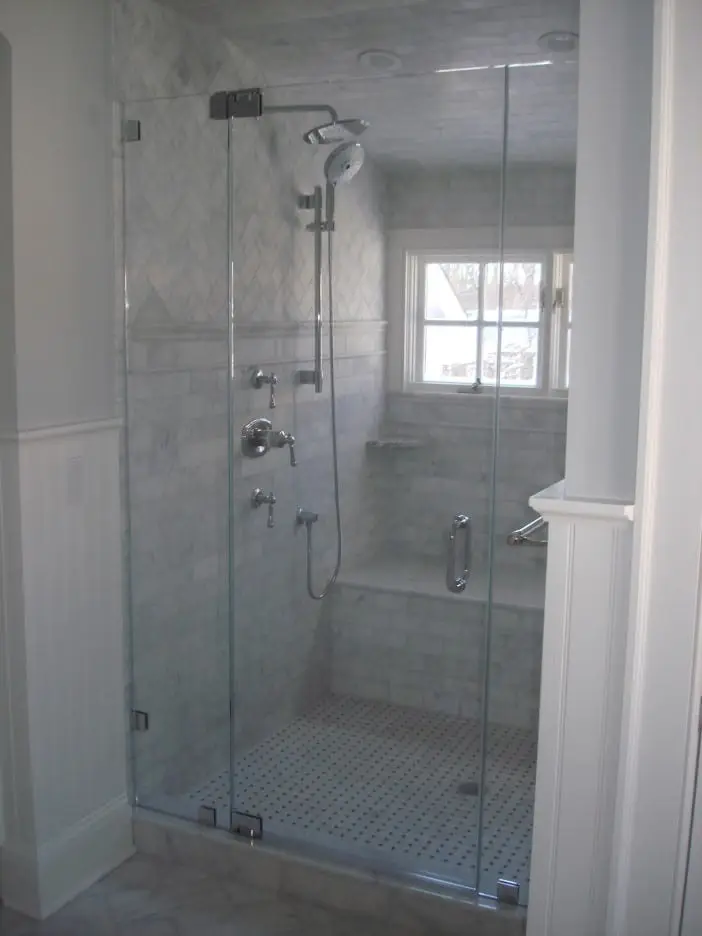 In-Line shower door installed by ABC