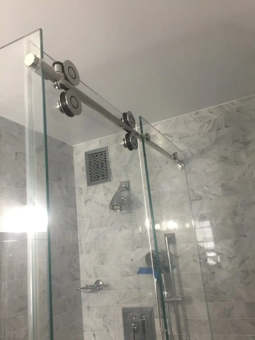 Euroslide shower door installed by ABC