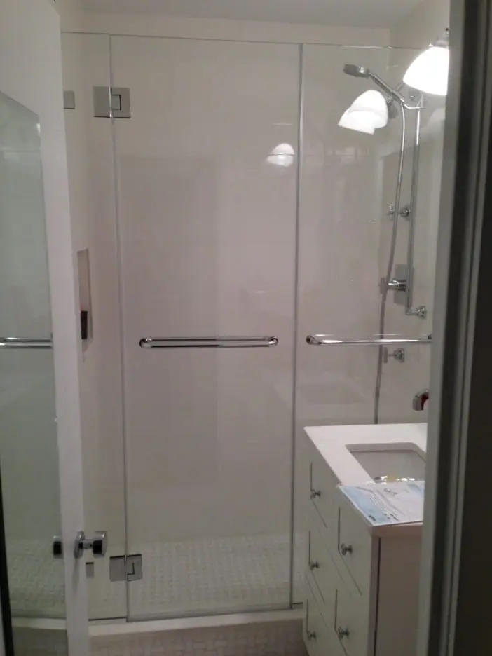 In-Line shower door installed by ABC