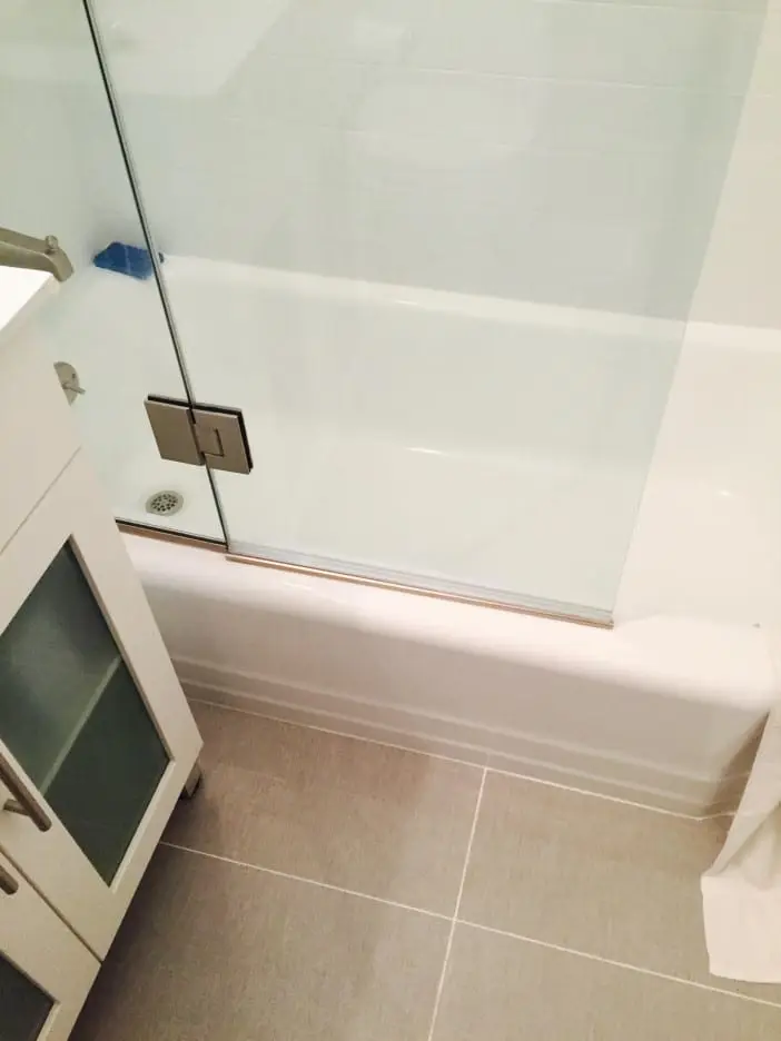 Splash Guards shower door installed by ABC