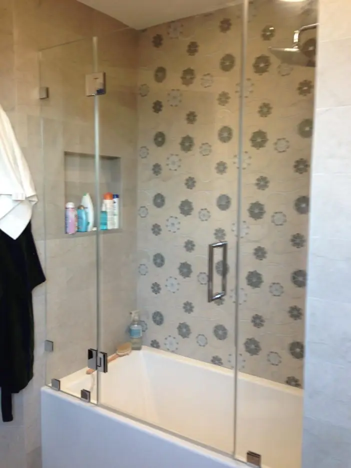 In-Line shower door installed by ABC