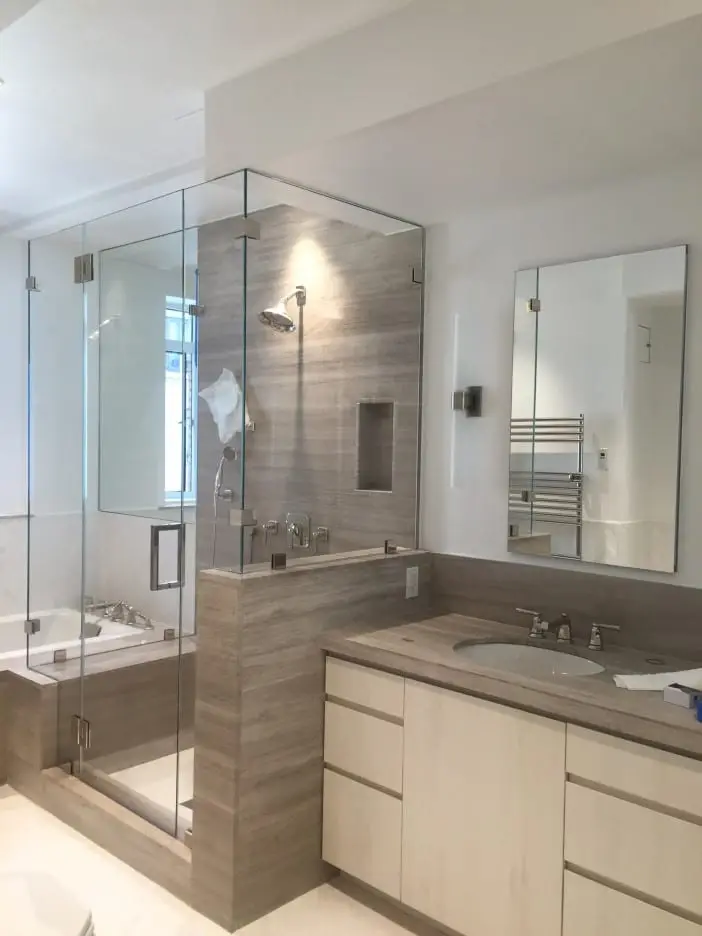 Steam shower door installed by ABC