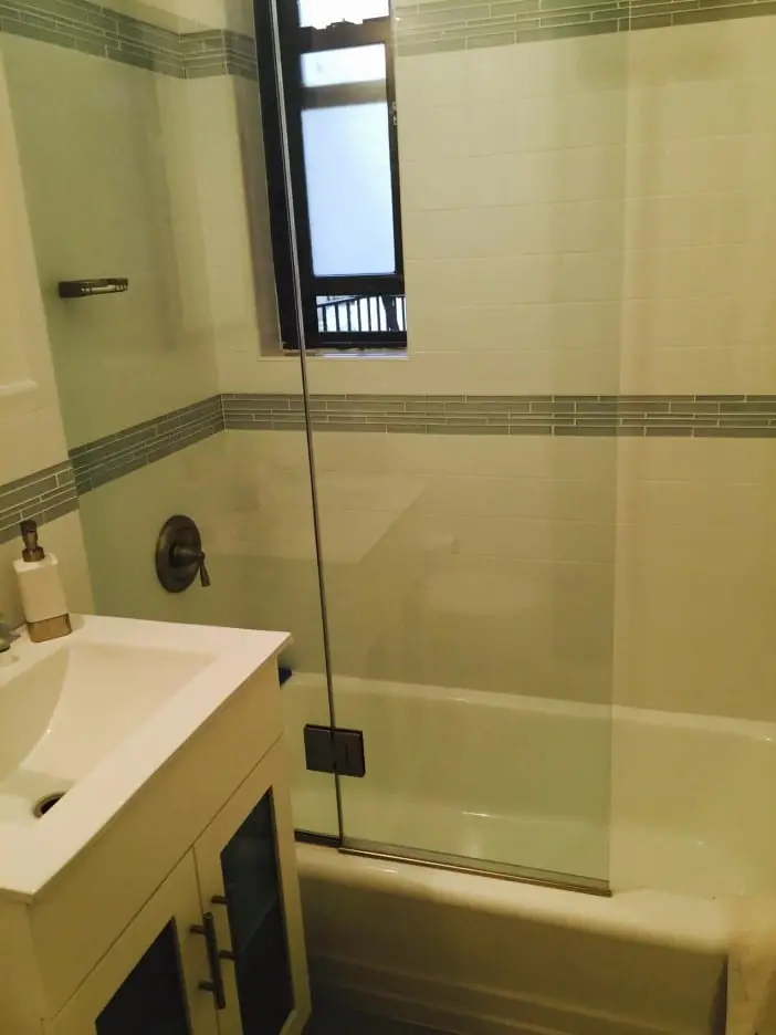 Splash Guards shower door installed by ABC