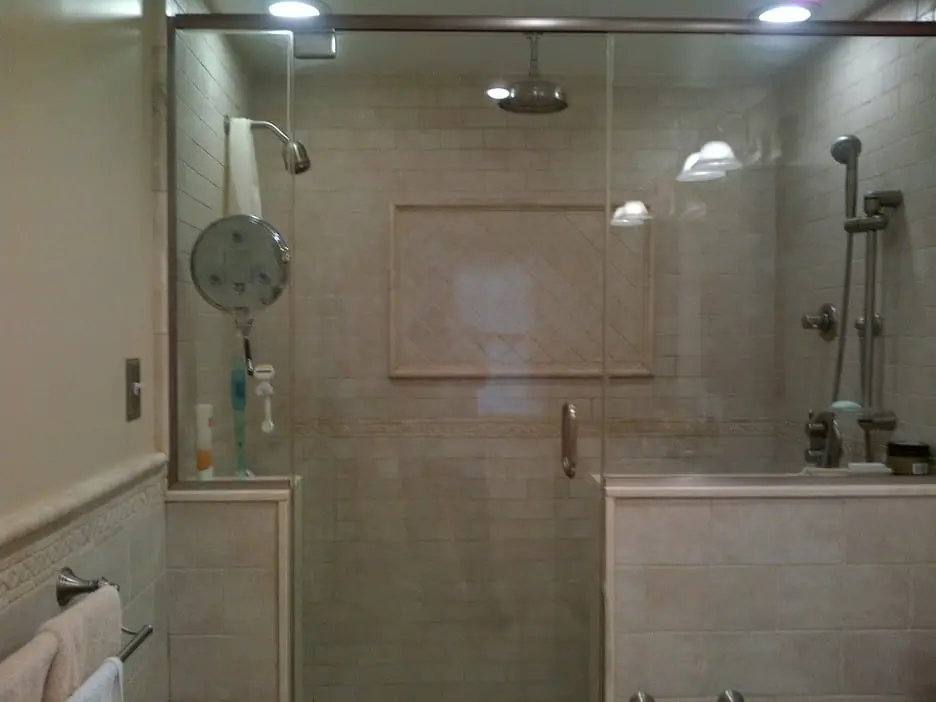 In-Line shower door installed by ABC