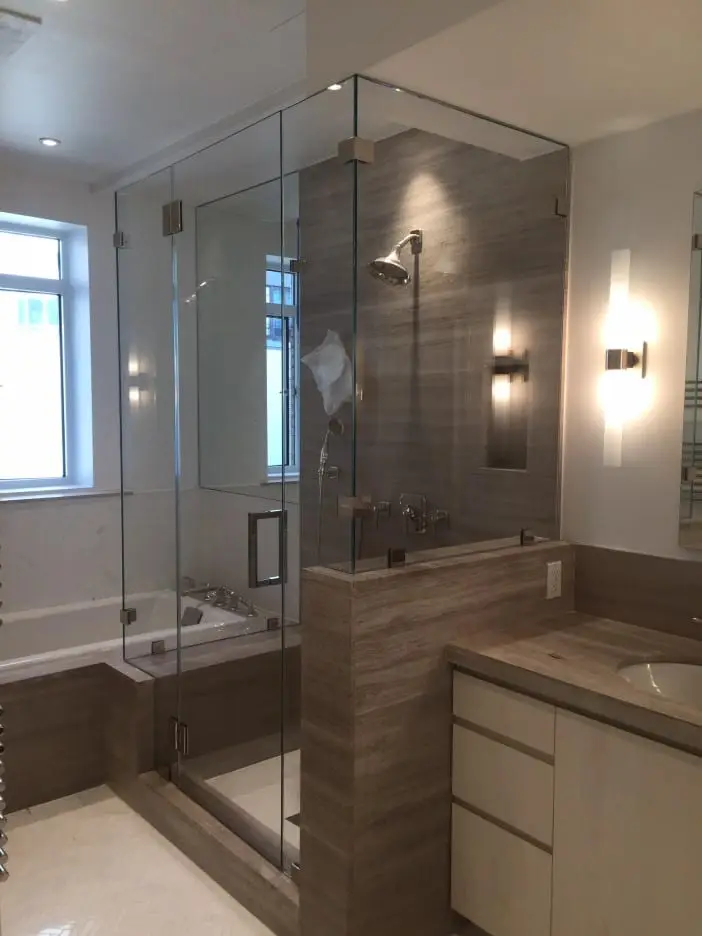 Steam shower door installed by ABC