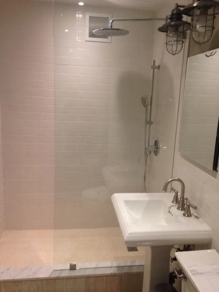 Splash Guards shower door installed by ABC
