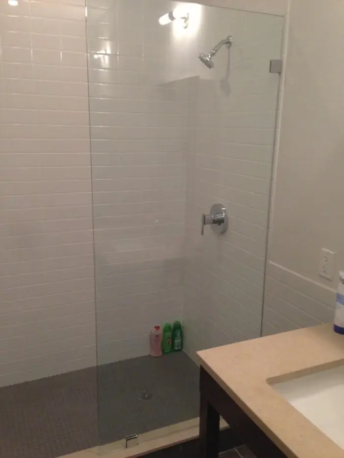 In-Line shower door installed by ABC