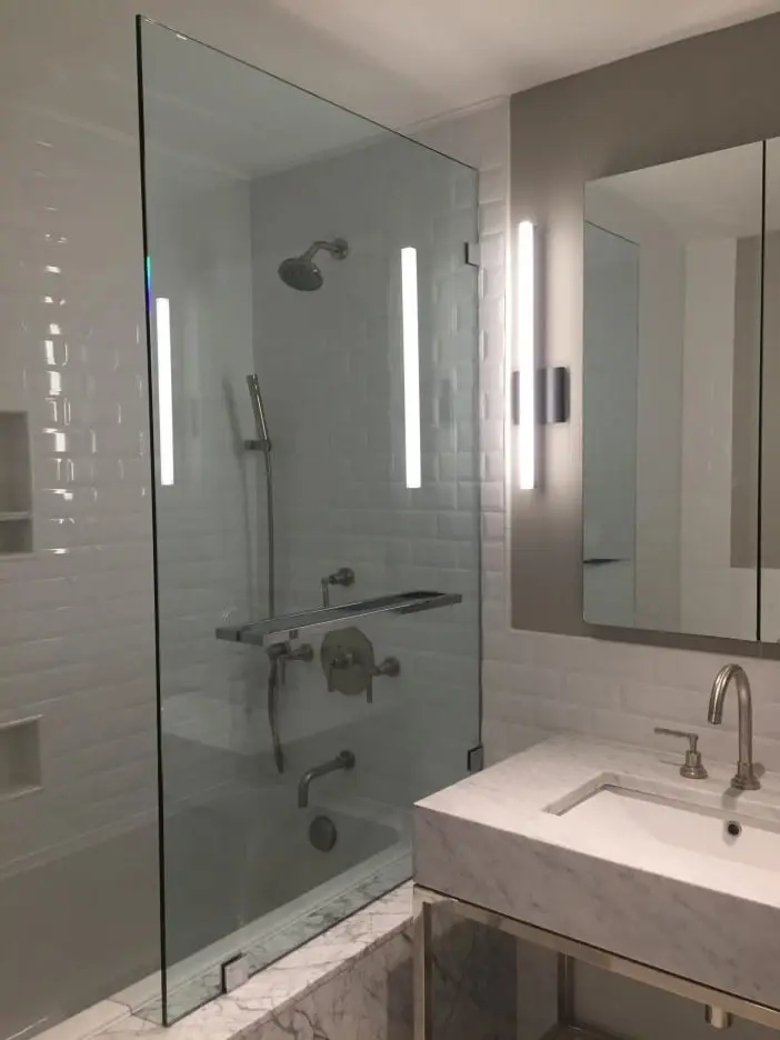 Splash Guards shower door installed by ABC