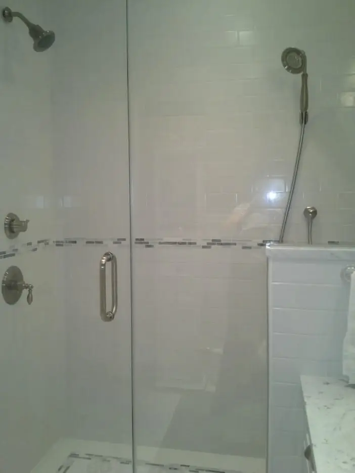 In-Line shower door installed by ABC