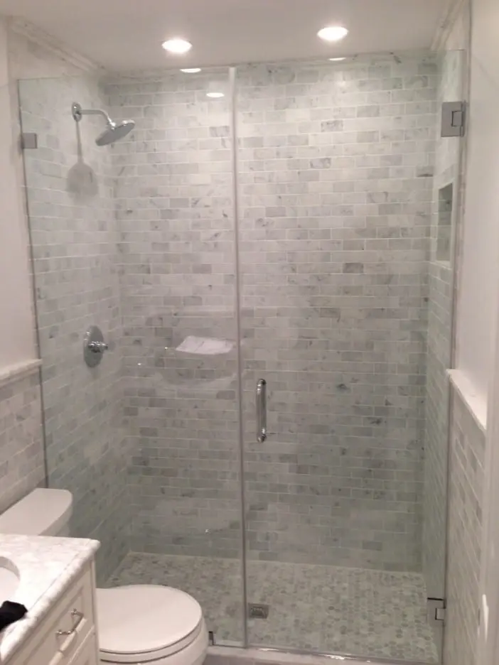 In-Line shower door installed by ABC