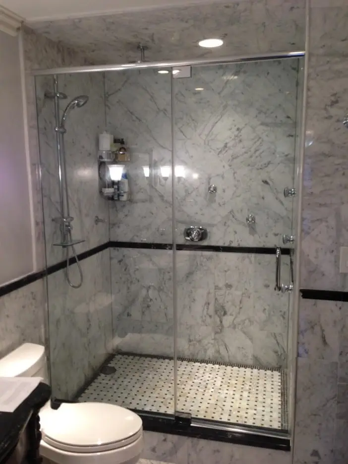 In-Line shower door installed by ABC