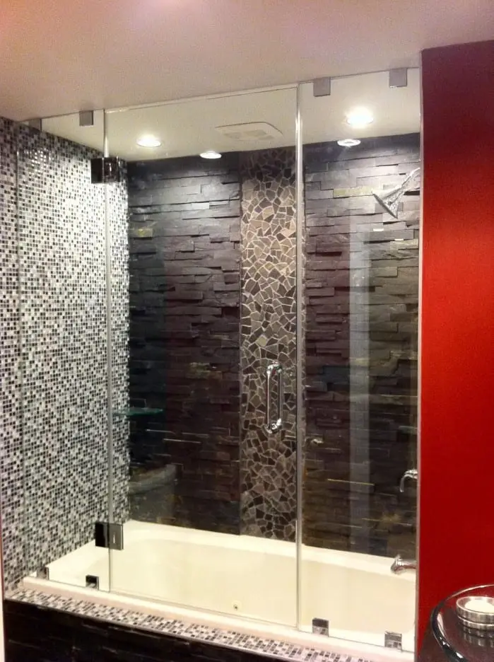 In-Line shower door installed by ABC