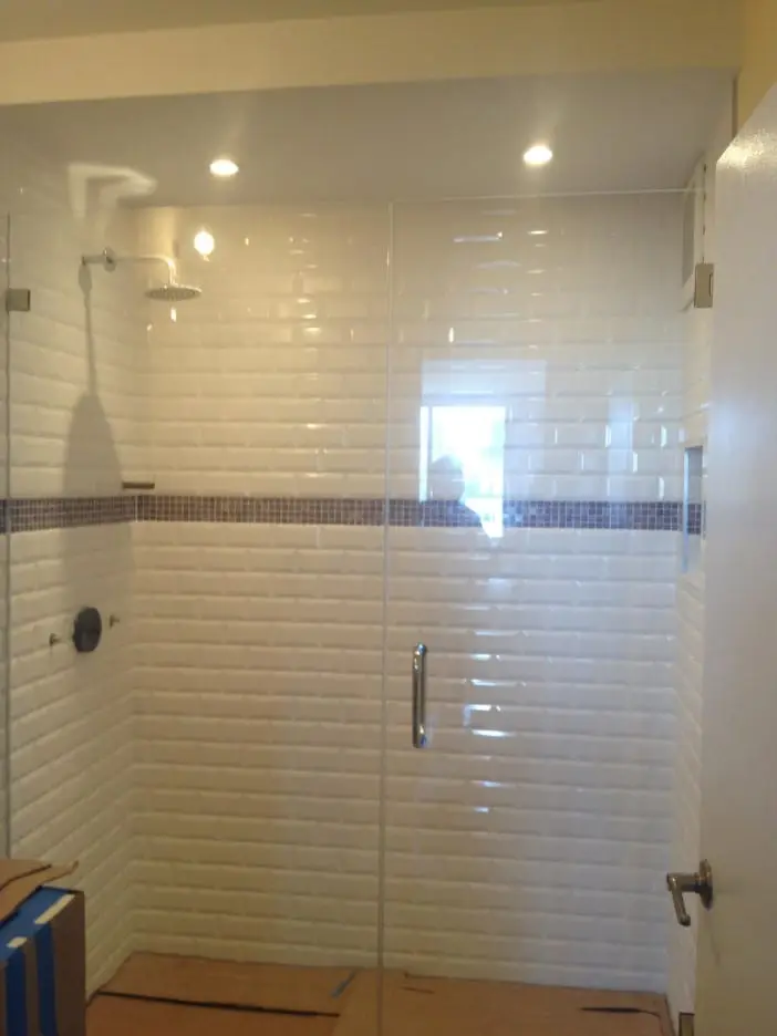 In-Line shower door installed by ABC