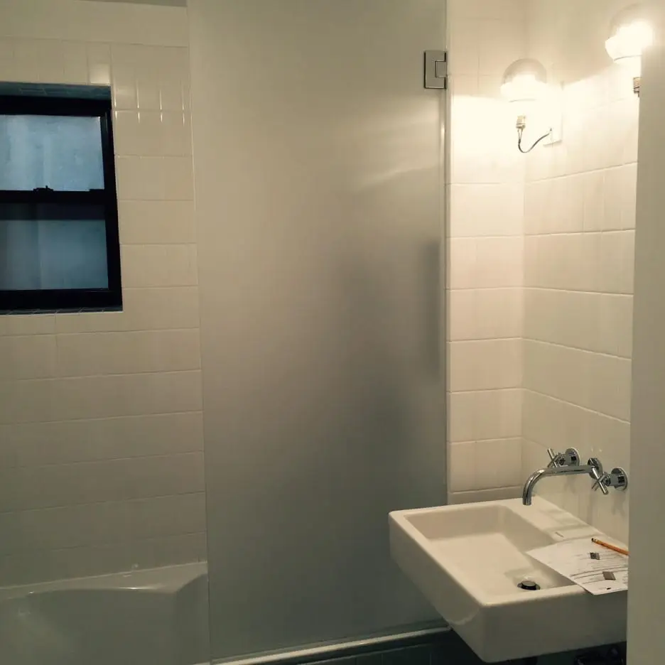 Splash Guards shower door installed by ABC