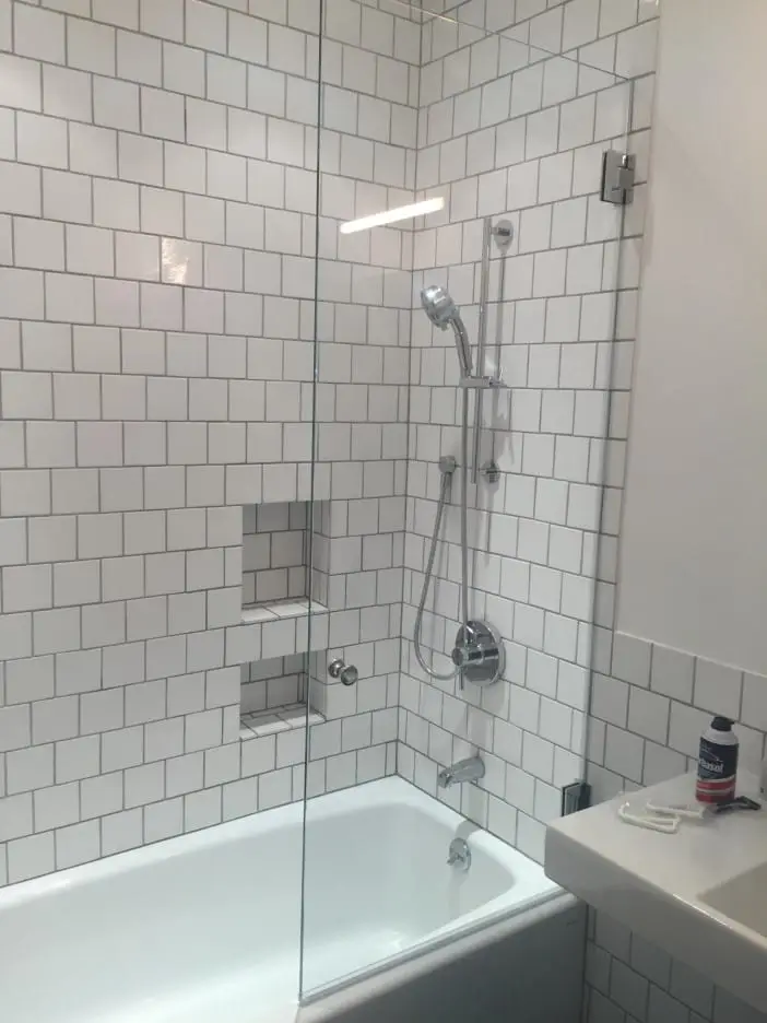 Splash Guards shower door installed by ABC