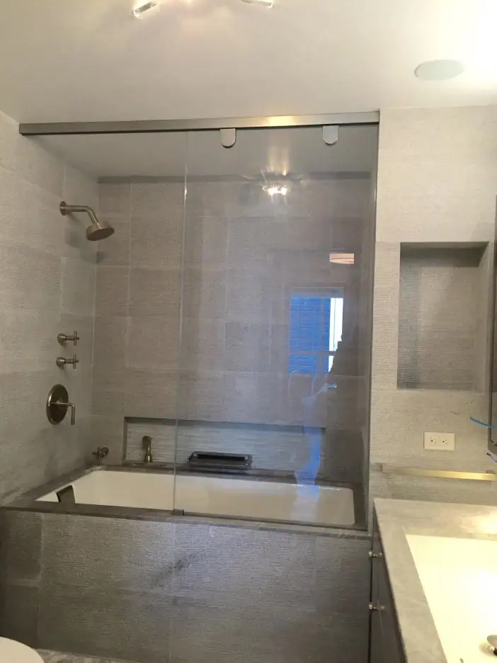 Splash Guards shower door installed by ABC