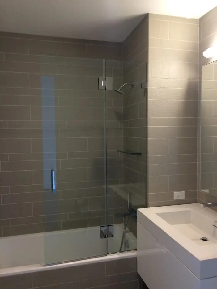 Splash Guards shower door installed by ABC