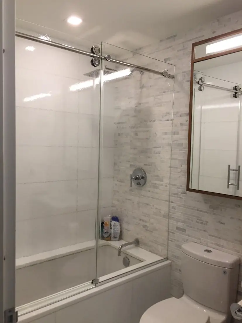 Euroslide shower door installed by ABC