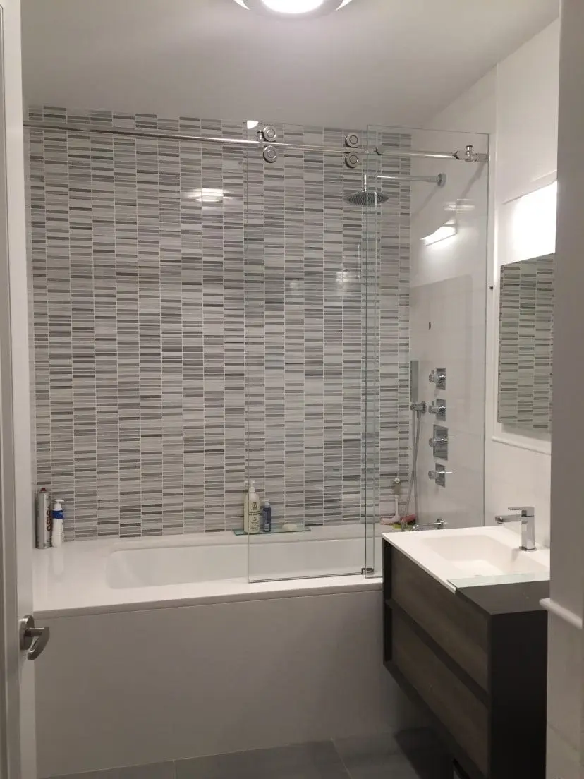Euroslide shower door installed by ABC