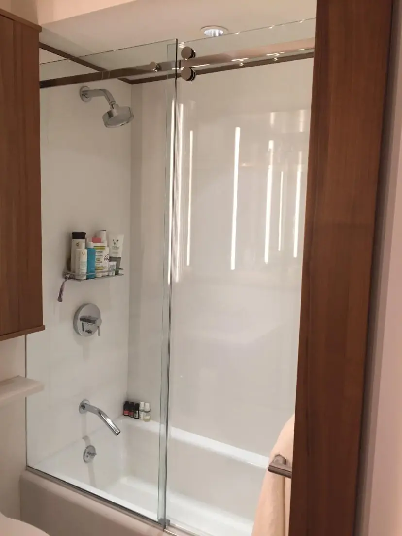 Serenity shower door installed by ABC
