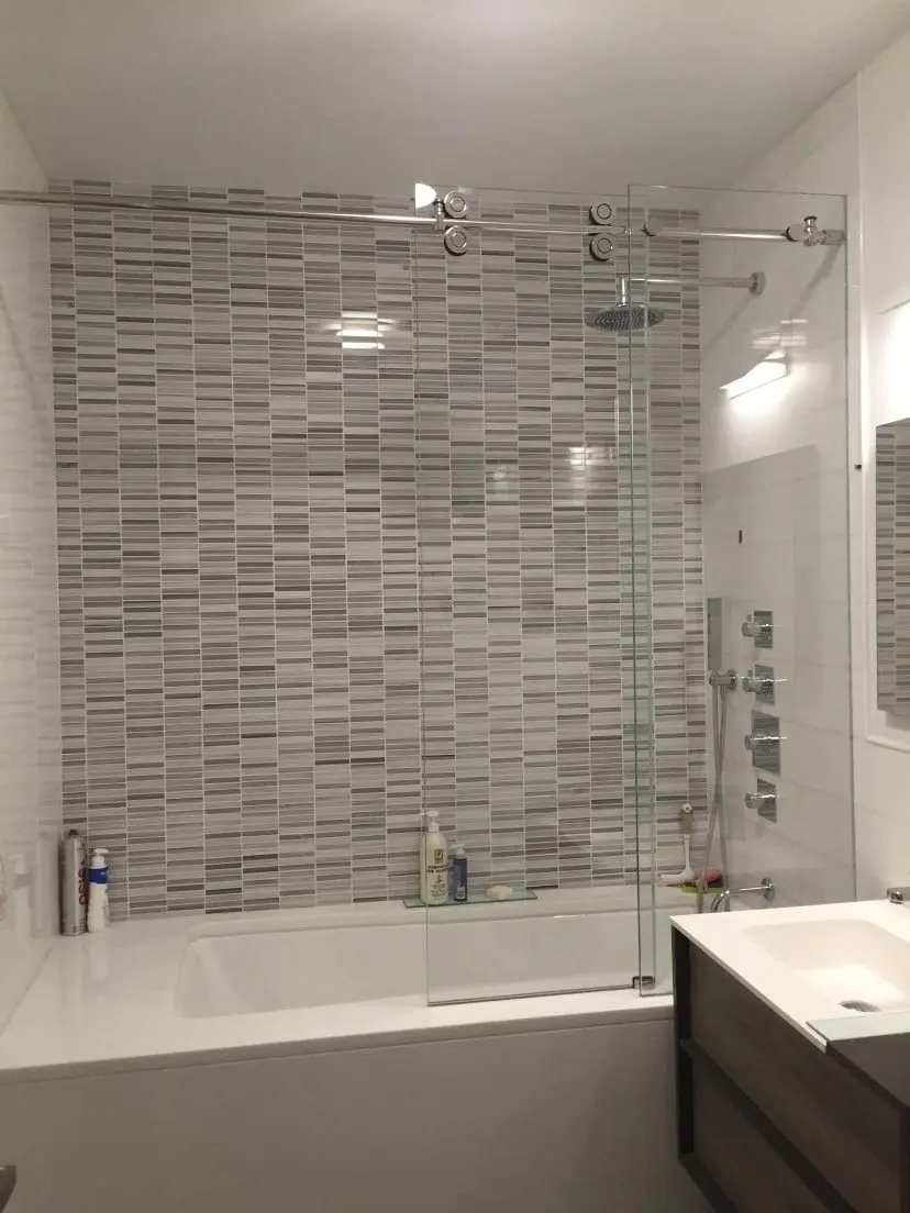 Euroslide shower door installed by ABC