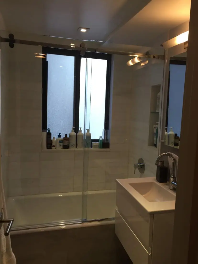 Serenity shower door installed by ABC