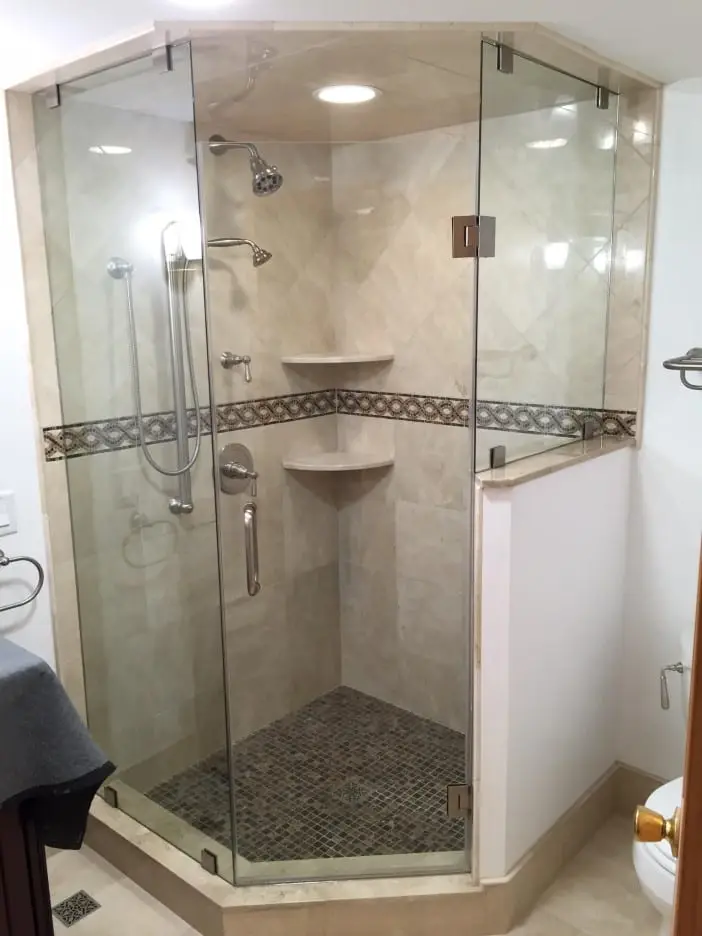 Steam shower door installed by ABC