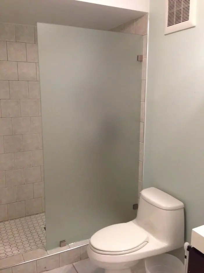 Splash Guards shower door installed by ABC