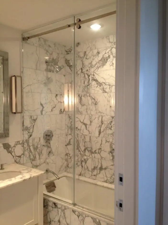 Steam shower door installed by ABC