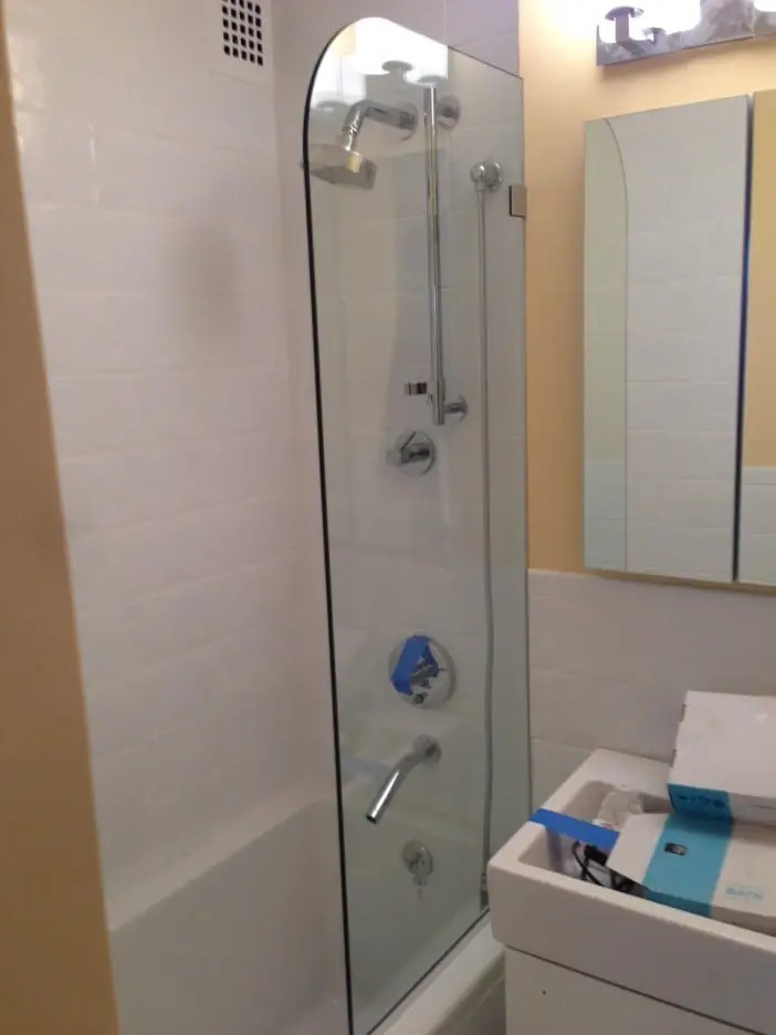 Splash Guards shower door installed by ABC