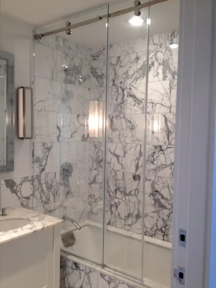 Steam shower door installed by ABC