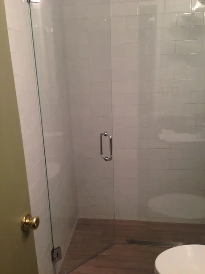 In-Line shower door installed by ABC