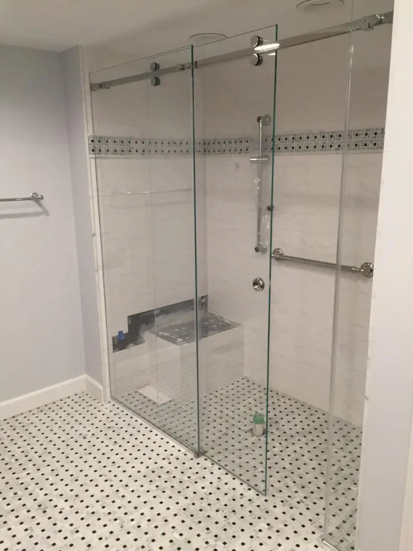 Serenity shower door installed by ABC
