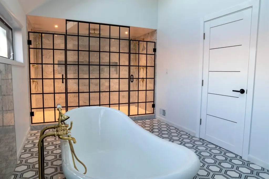 Grid Doors shower door installed by ABC