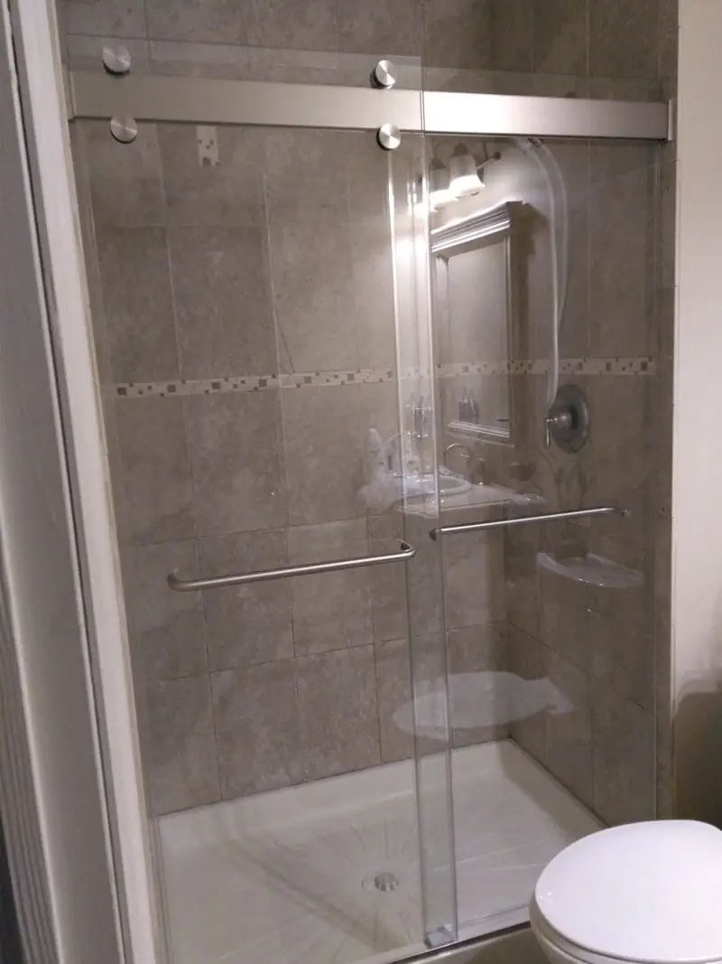 Duet shower door installed by ABC