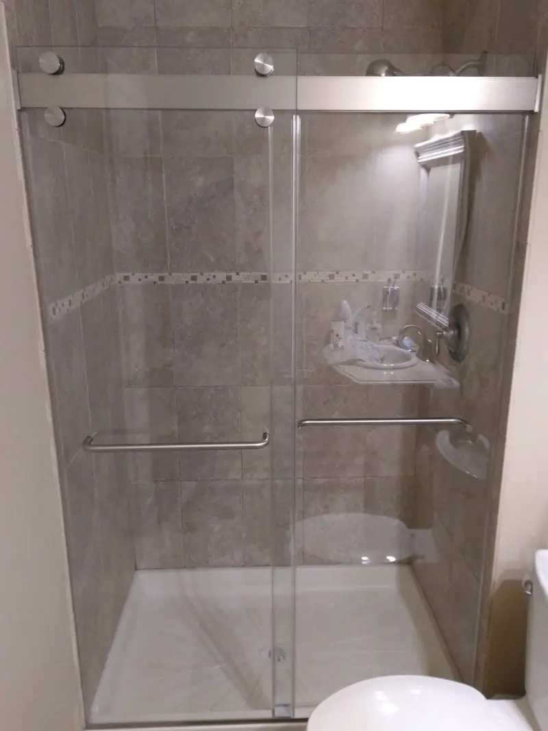 Duet shower door installed by ABC