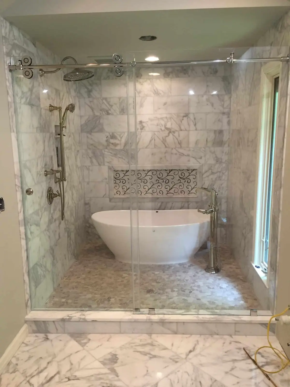Euroslide shower door installed by ABC