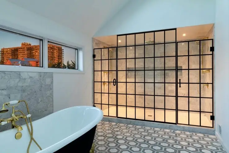 Grid Doors shower door installed by ABC