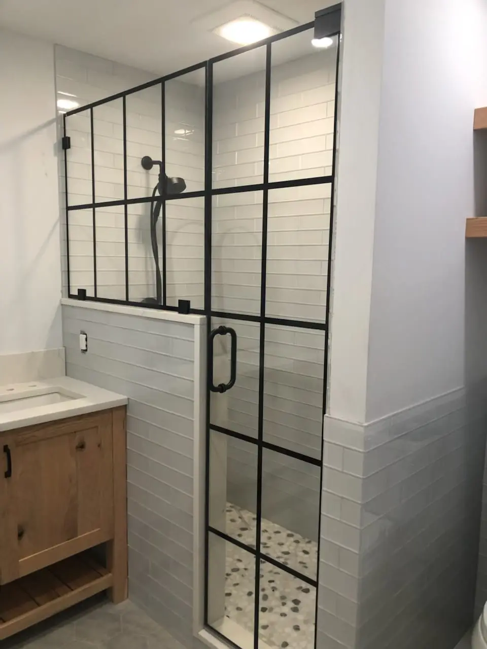 Grid Doors shower door installed by ABC