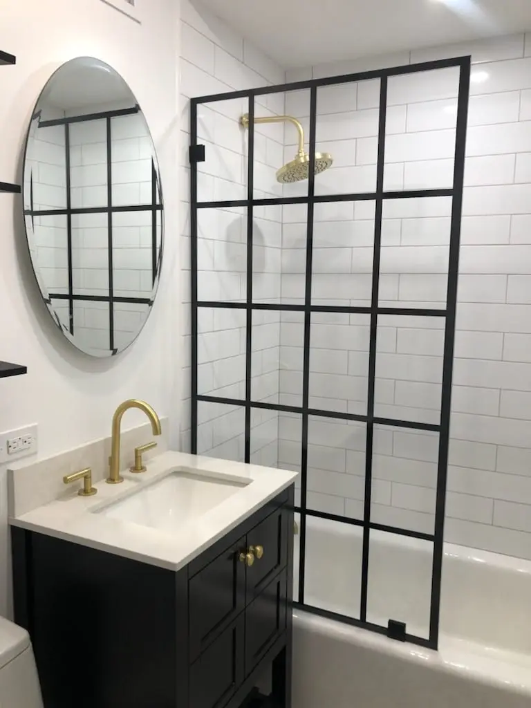 Grid Doors shower door installed by ABC
