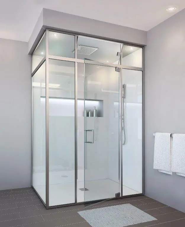 High-End Framed shower door installed by ABC