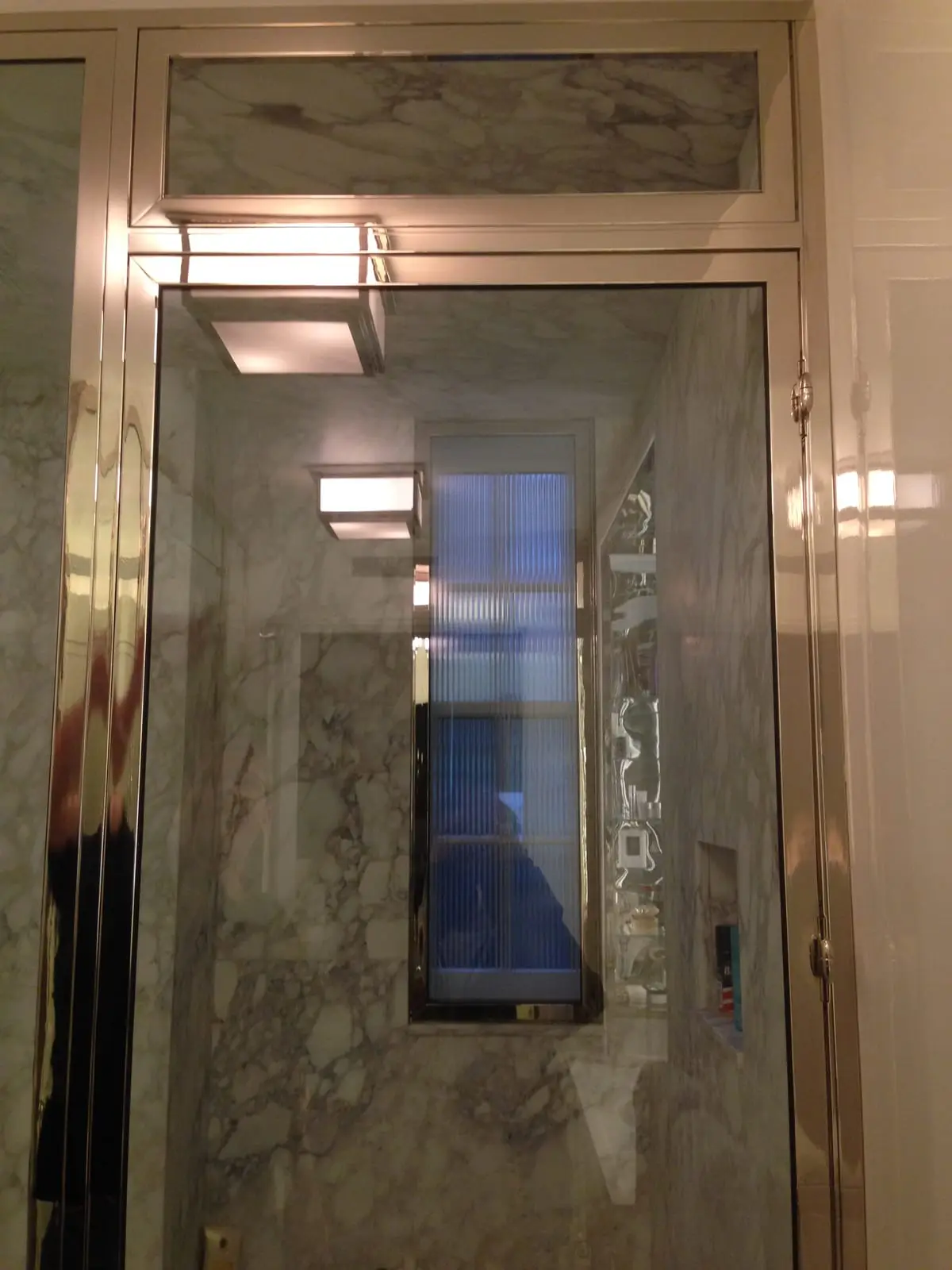 High-End Framed shower door installed by ABC