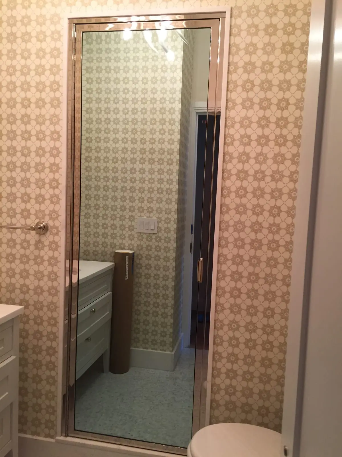 High-End Framed shower door installed by ABC
