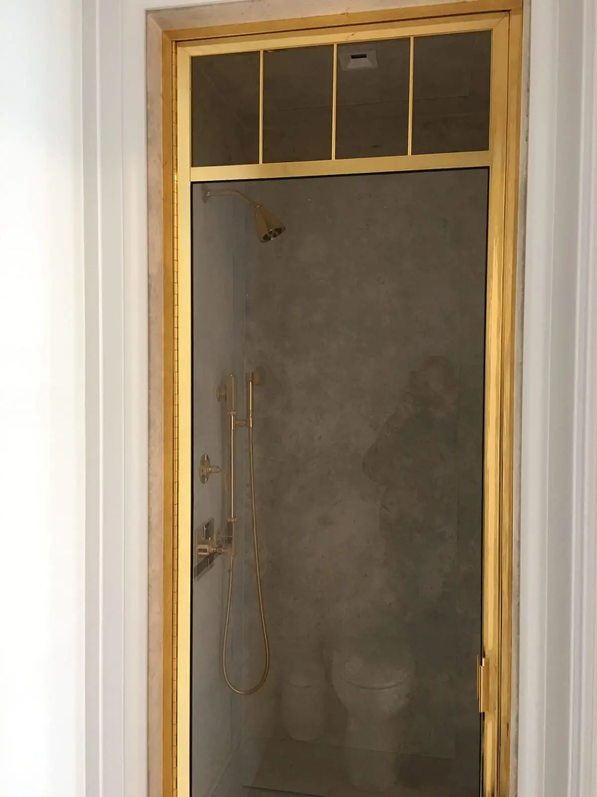 High-End Framed shower door installed by ABC