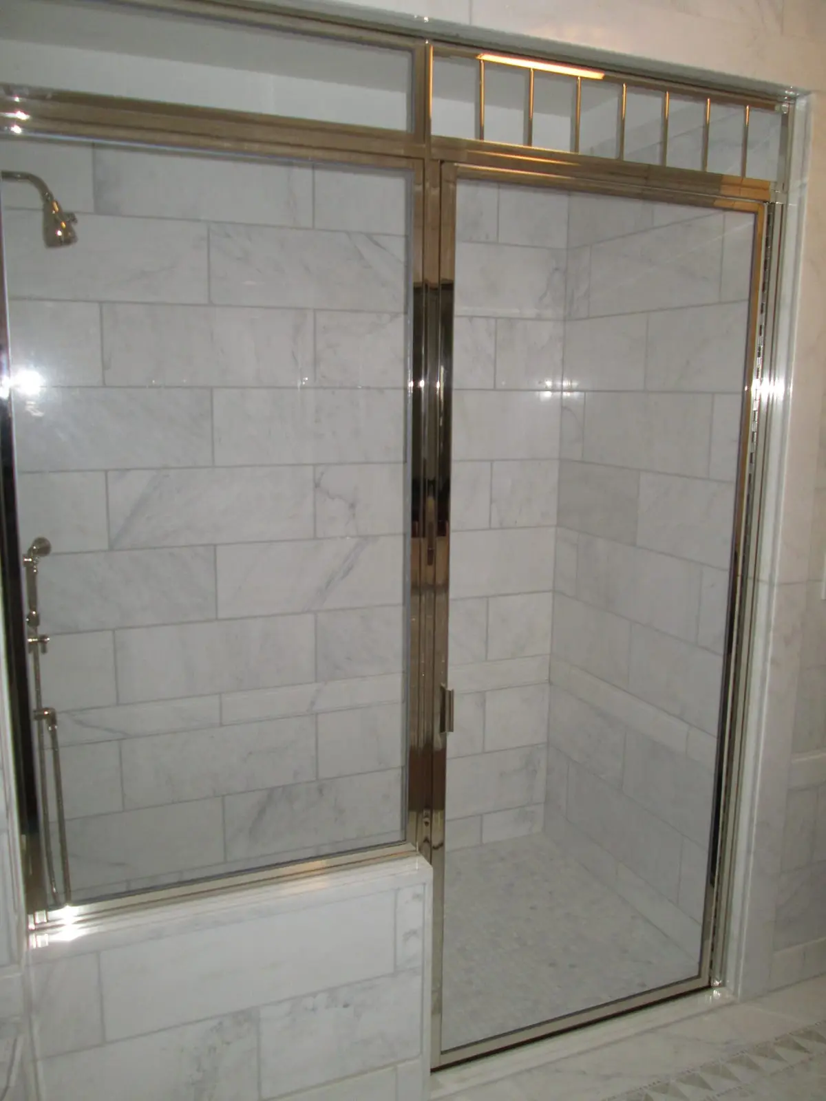 High-End Framed shower door installed by ABC