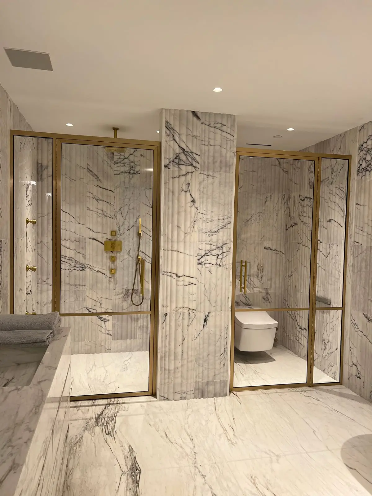 High-End Framed shower door installed by ABC