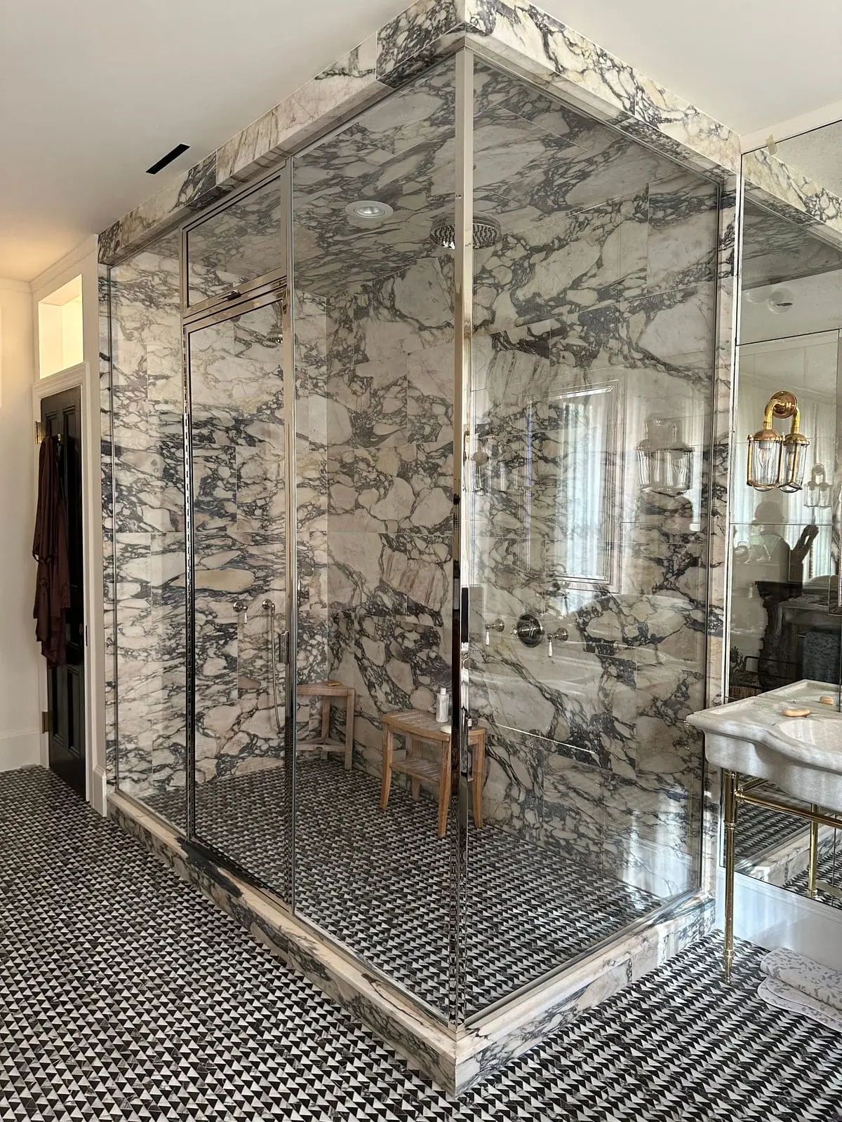 High-End Framed shower door installed by ABC