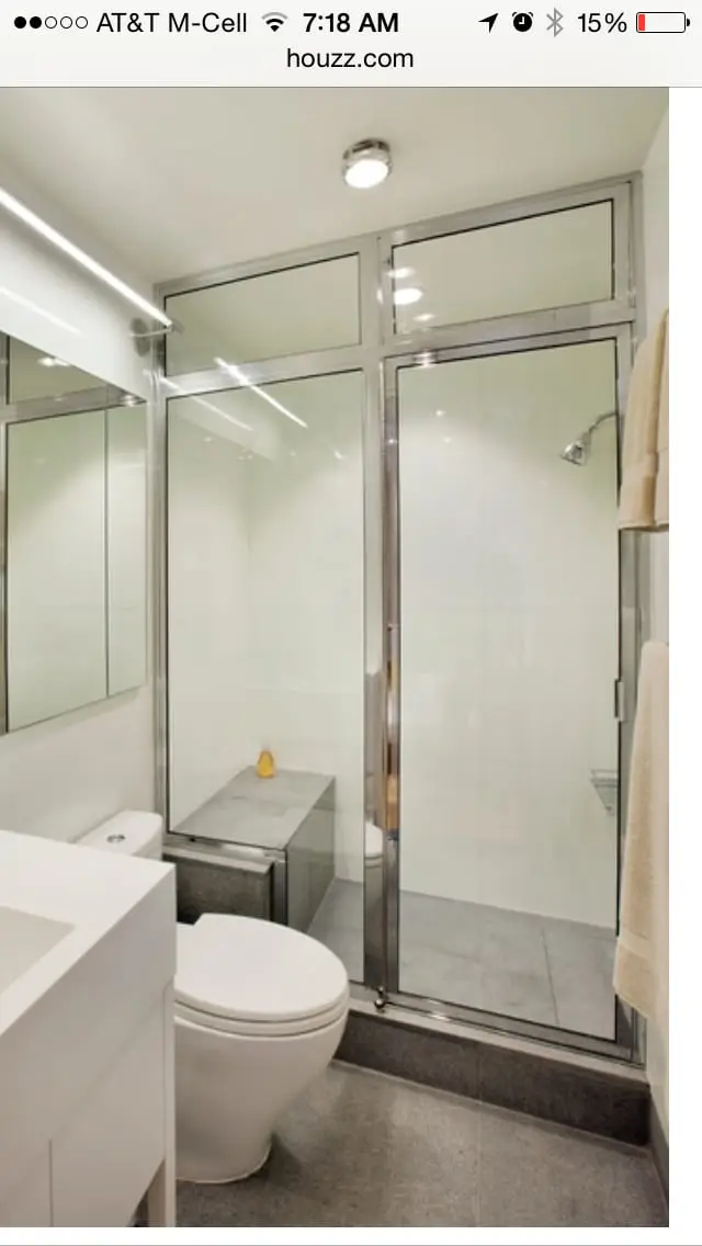 High-End Framed shower door installed by ABC