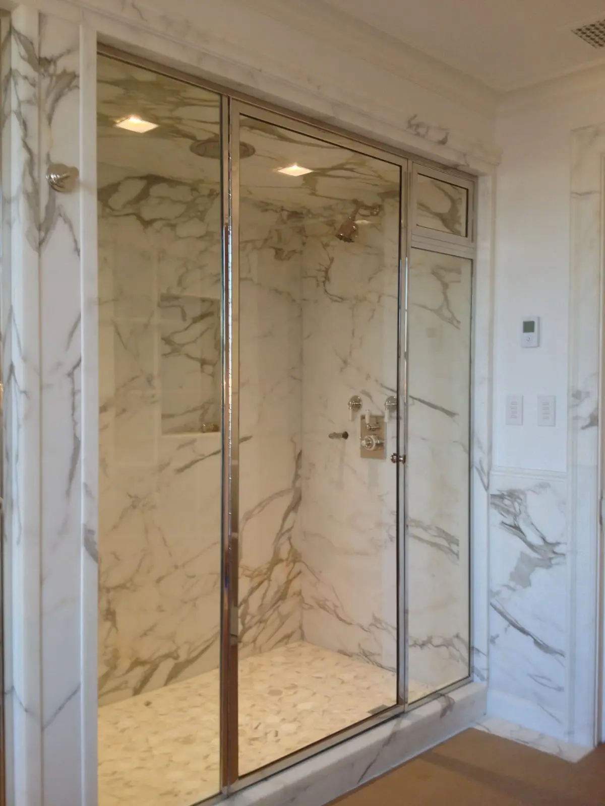 High-End Framed shower door installed by ABC