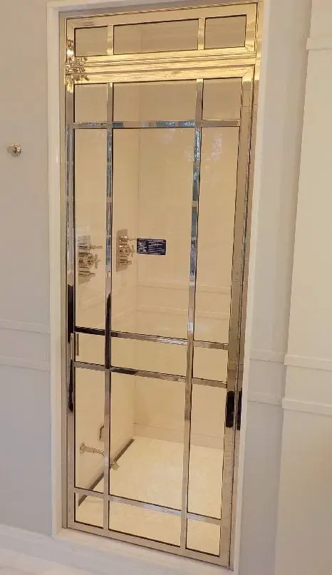 High-End Framed shower door installed by ABC